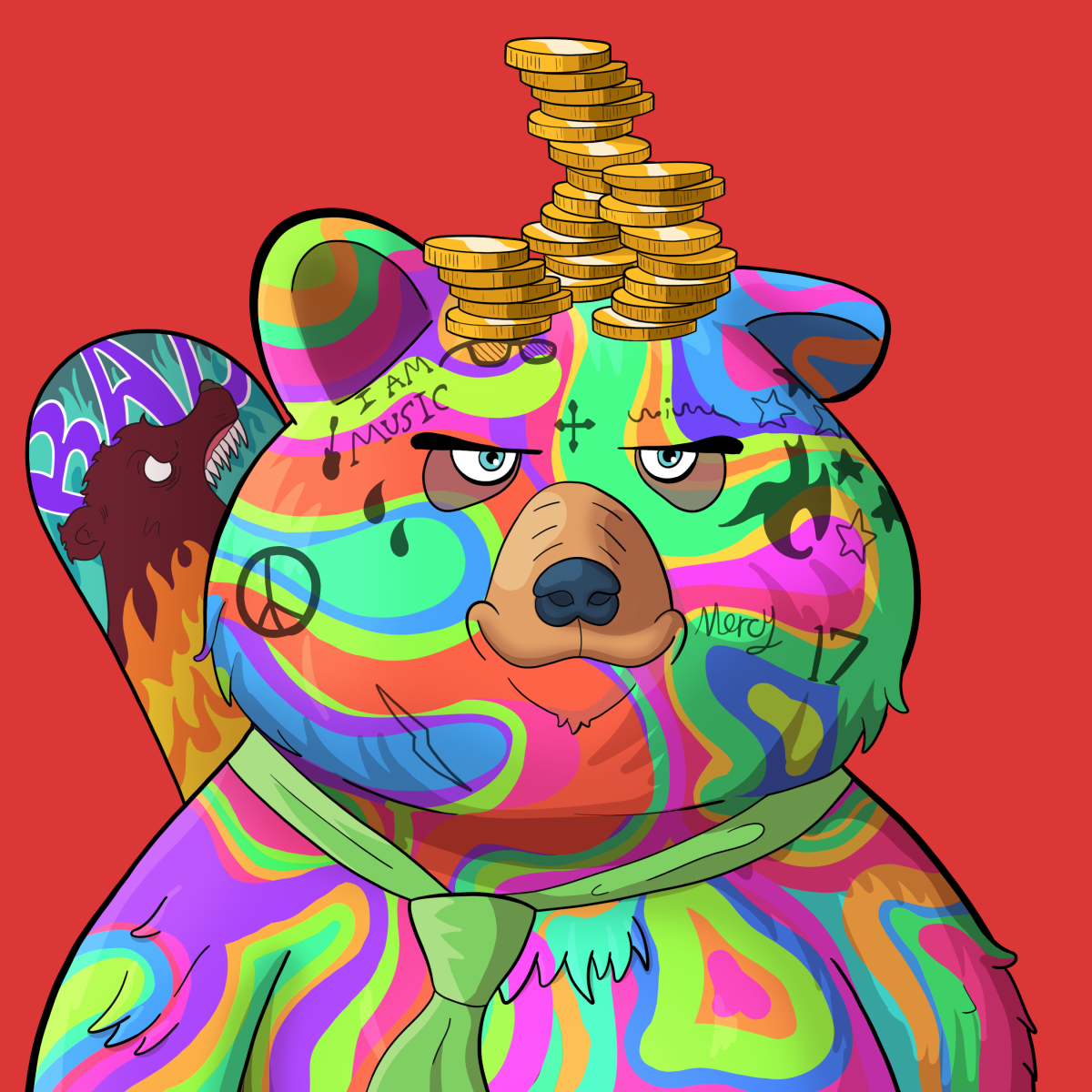 #1450 • Squishy Pimpin' Shroom Bear