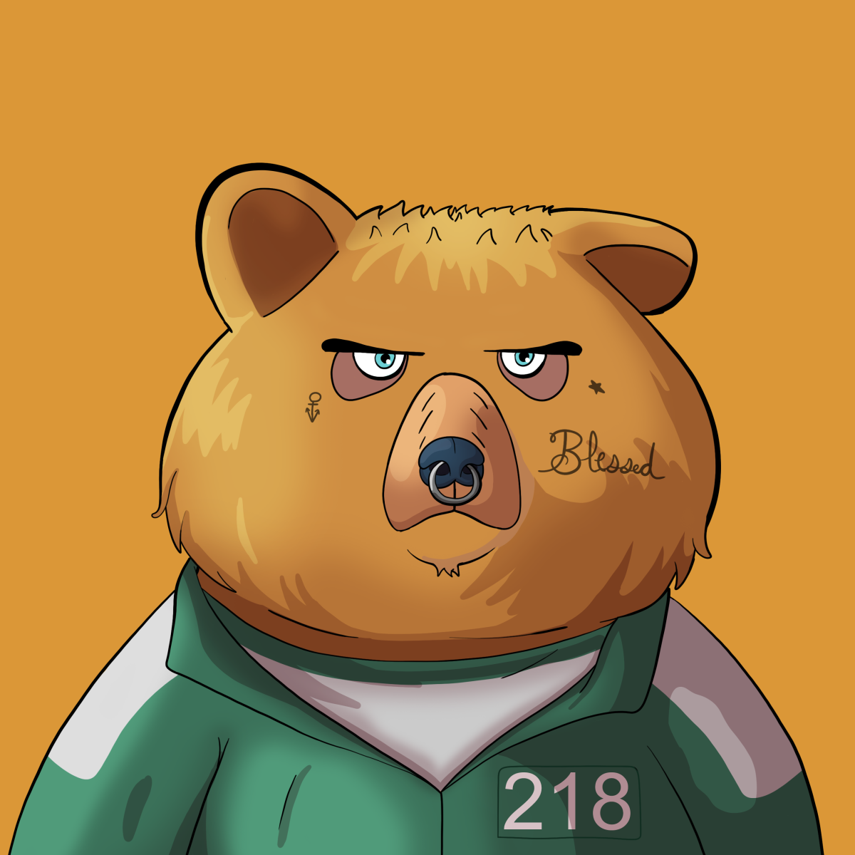 #1513 • Wuzzy Studly Honey Bear