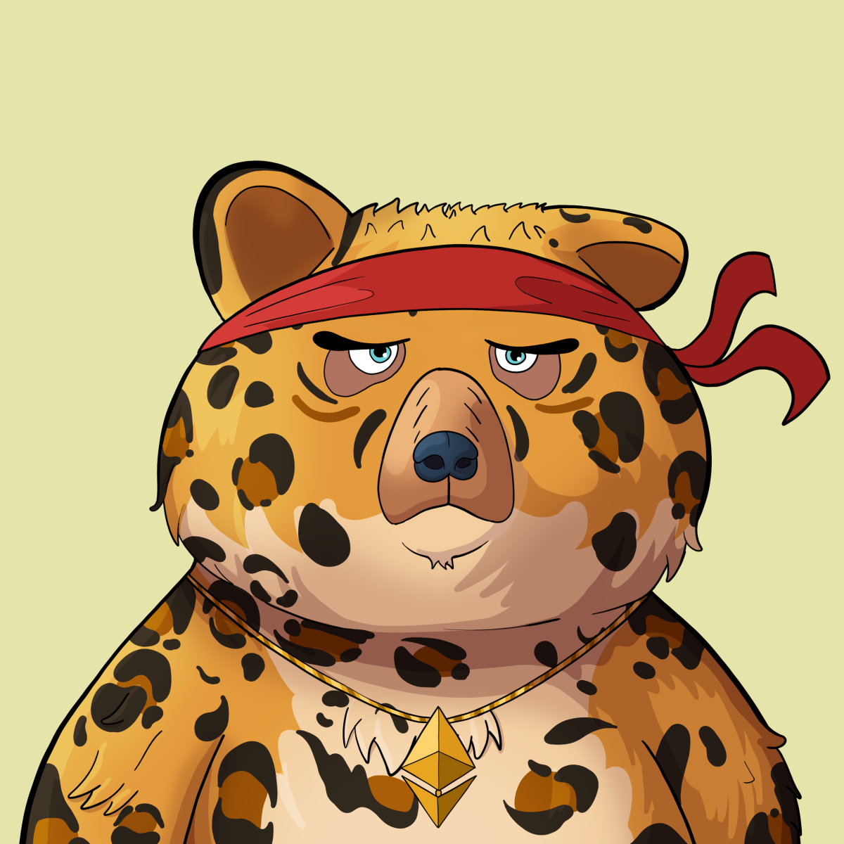 #1855 • Velvety Tweedy Leopard Bear