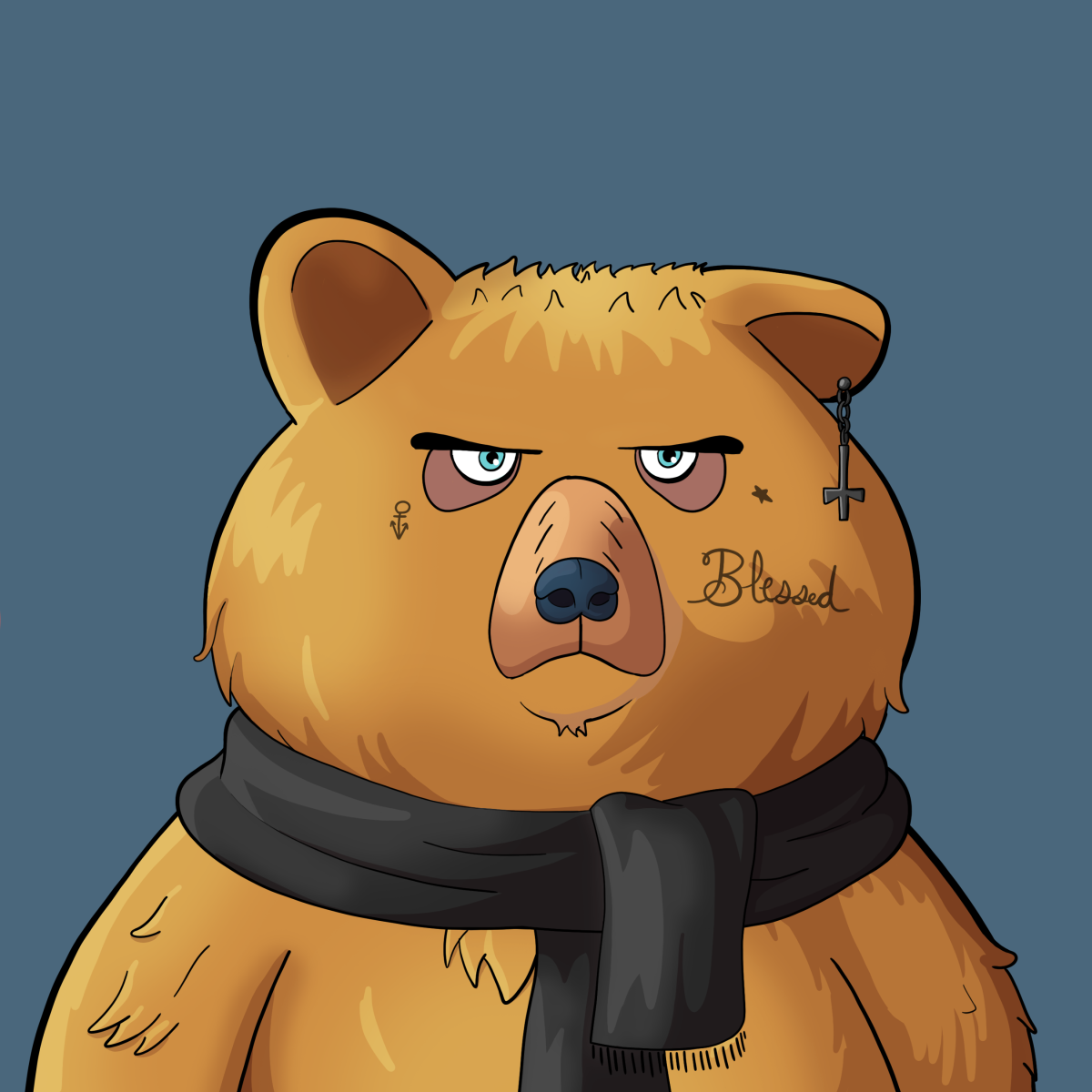 #1860 • Big-Nasty Drippy Blonde Bear