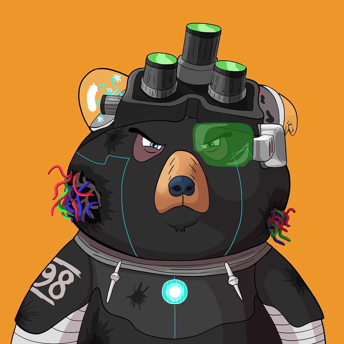 #2057 • Knuckles Itchy Robot Bear