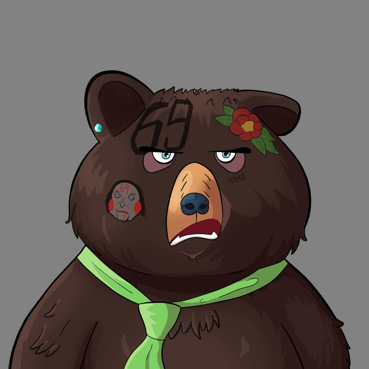 #2251 • Tacky Moody Dark Bear