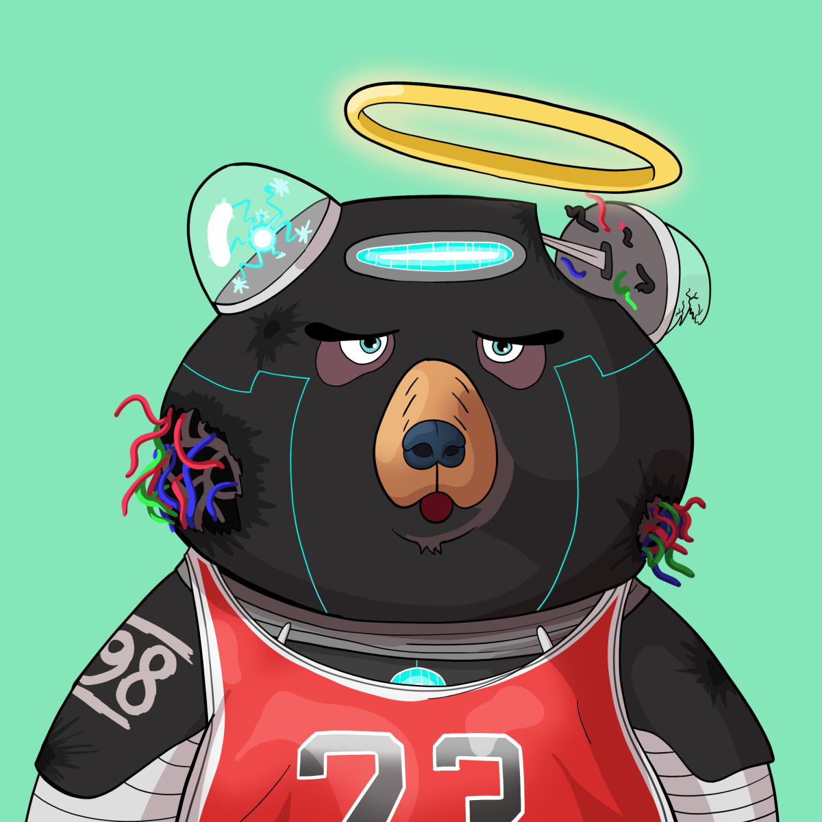 #2507 • Fuzzy Curvy Droid Bear