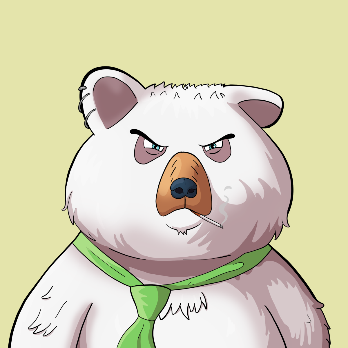 #2613 • Swiggity Shaggy White Bear