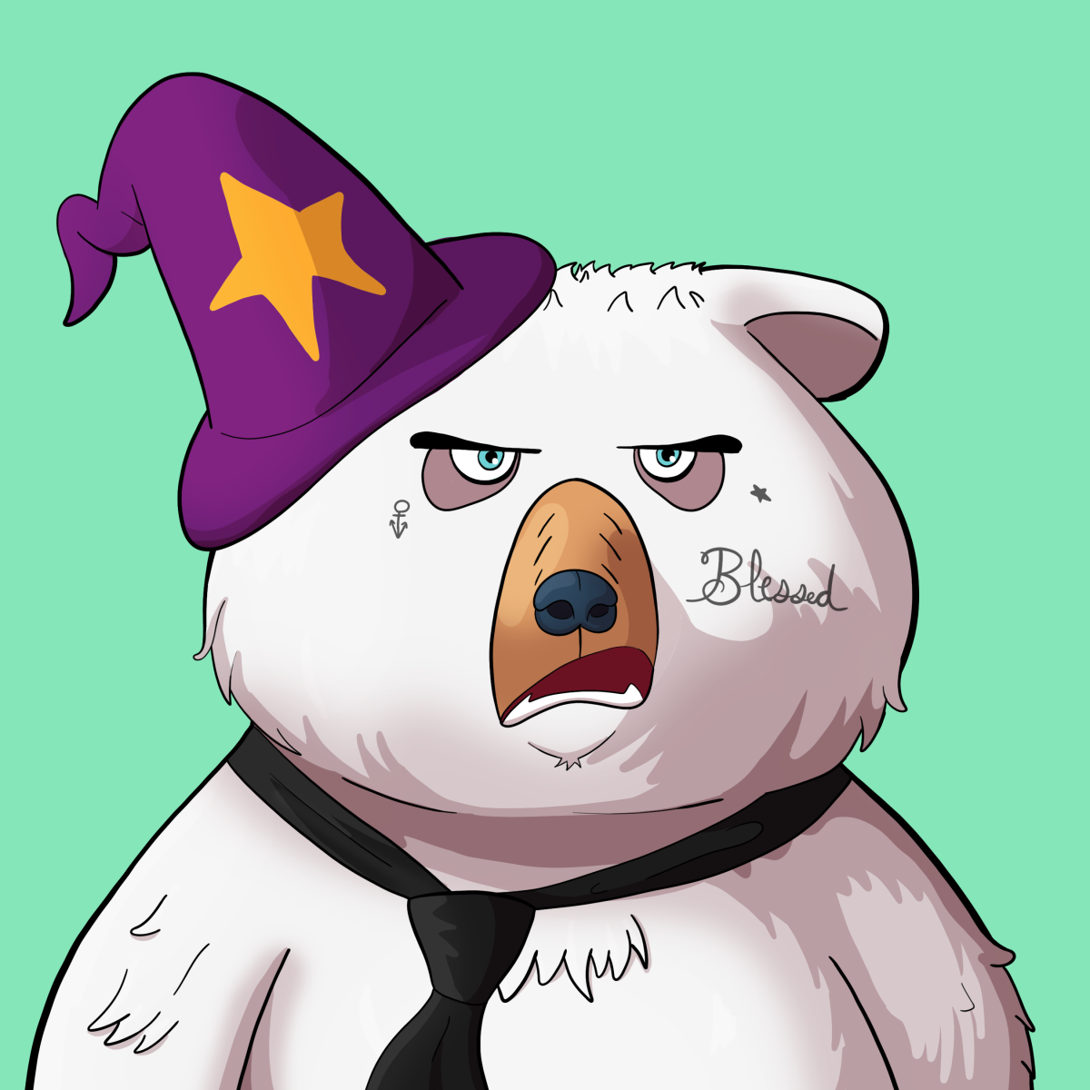 #2890 • Raggy Buttloaf Milky Bear