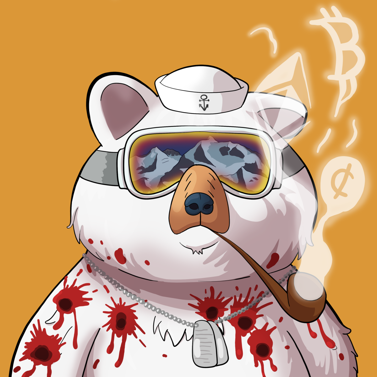 #4148 • Rich Smudgy Albino Bear