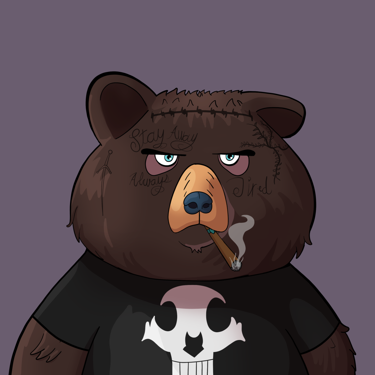 #4400 • Snooky Drippy Ink Bear