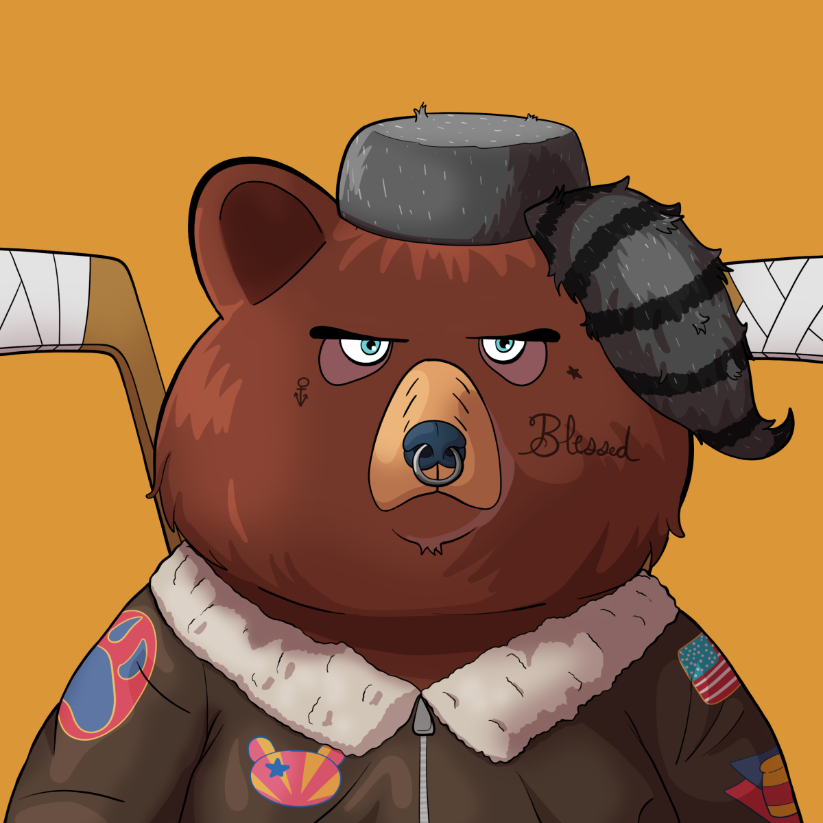 #4783 • Handsome Scratchy Nutty Bear