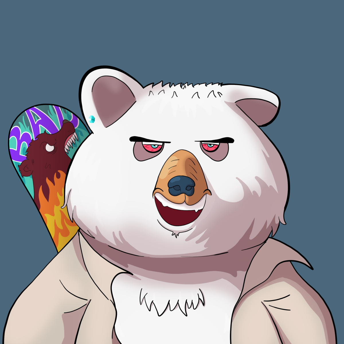 #665 • Itchy Steely White Bear